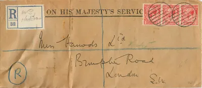 HMS Maditono — correio oficial — Royal Mail