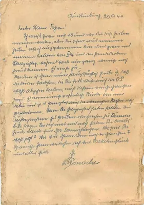 Feldpostbrief da 32ª Feldpost de Quecunburg — editor ETI. BI. — número de série 32.227.A — Verso