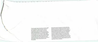 Bilance postali — Museo nazionale della civiltà — Canada 42 — Verso