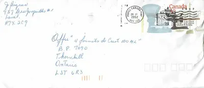 Postbalansen — Canada Museum of Civilization — Postes Canada 1992