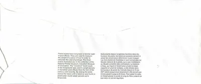 Bilance postali — Museo nazionale del Canada — editore non visibile — Verso