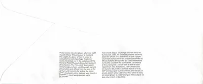 Wagi pocztowe — Muzeum Kanadyjskich Cywilizacji — Wydawca: Canada Post — Rewers