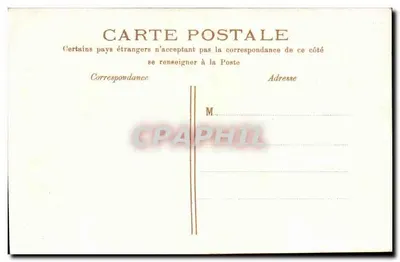 Paris. A Igreja de São Eustáquio — vista do edifício com relógio e multidão — editor não identificado — Verso