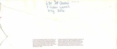 Het transatlantische schip Empress of Japan — Canada Post 34 — uitgever Canada Post — Achterkant