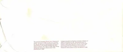 Empress of Japan — nave del Pacifico Canadese — editore Canada Post — Verso