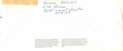 S.S. Canadian — Erster Dampfer der Royal Mail Steamers — Verleger Canada Post — Rückseite