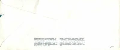 Barchetta a tres mástiles — S.S. Canadian — editor Canada Post — Reverso