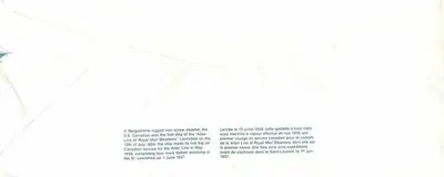 S.S. Canadian — primo nave a vapore della Royal Mail Steamers — editore Canada Post — Verso