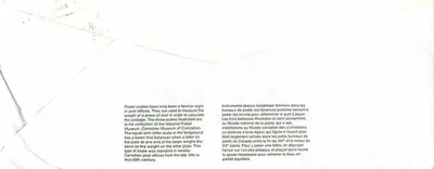 Balancinhas postais — Museu Canadense da Civilização — Editor: Canadian Postal Museum — Verso