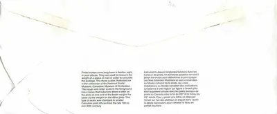 Balanzas postales — Museo canadiense de la civilización — Canada 40 — Reverso