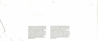 Wagi pocztowe — Muzeum Kanadyjskich Cywilizacji — Kanada 40 — Rewers