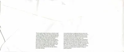 Bilance postali — Museo canadense della civiltà — editore non visibile — Verso