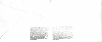 Wagi pocztowe — Muzeum Kanadyjskiej Cywilizacji — Kanada 40 — Rewers