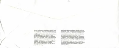 Balanzas postales — Museo canadiense de las civilizaciones — Canadá — Reverso