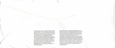 Bilance postali — Museo canadese delle poste — Canada 40 — Verso