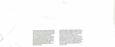Balanzas postales — Museo Canadiense de la Civilización — Canadá — Reverso
