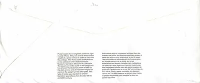 Balanzas postales — Museo canadiense de la civilización — Canadá — Reverso