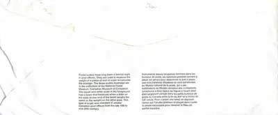 Balancinhas postais — Museu Canadense da Civilização — editor não visível — Verso