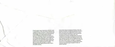 Wagi pocztowe — Muzeum Kanadyjskiej Cywilizacji — Kanada — Rewers