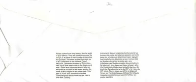 Bilance postali — Museo canadense delle civiltà — Canada — Verso