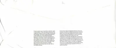 Balances postales — Musée national des civilisations — Canada — 1991 — Verso