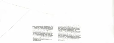 Balances postales — Musée canadien de la civilisation — Canada 40 — Verso