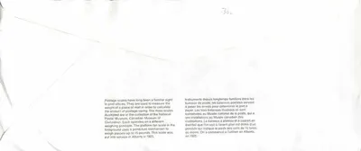 Wagi pocztowe — Muzeum Kanadyjskich Cywilizacji — Kanada 39 — Rewers
