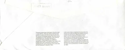 Balances postales — Musée national des civilisations — Canada 39 — Verso