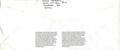 Balances postales — Musée canadien de la civilisation — Canada 40 — Verso