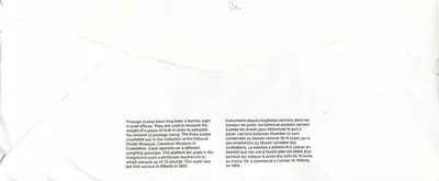Wagi pocztowe — Narodowy Muzeum Poczty — Kanada 39 — Rewers