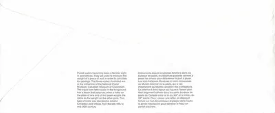 Wagi pocztowe — Muzeum Kanadyjskiej Cywilizacji — Kanada — Rewers