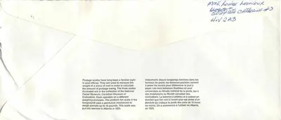 Bilance postali — Museo nazionale delle civiltà — editore non visibile — Verso
