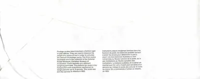 Balanzas postales — Museo canadiense de correos — Editor no visible — Reverso