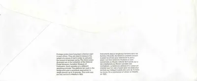 Bilance postali — Museo nazionale delle civiltà — Canada — Verso