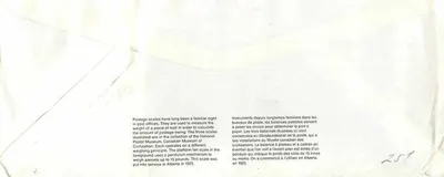 Balances postais — Museu Canadense das Civilizações — editor não visível — Verso