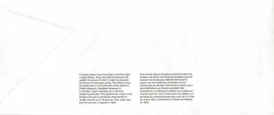 Bilance postali — Museo canadense della civiltà — Editore: Canada Post — Verso