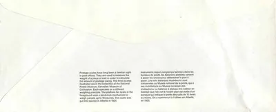 Bilance postali — Museo canadense delle civiltà — editore non visibile — Verso