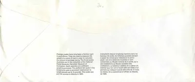 Bilance postali — Museo canadense della civiltà — Editore: Canada Post — Verso