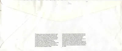 Wagi pocztowe — Muzeum kanadyjskiej cywilizacji — Kanada 39 — Rewers