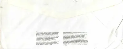 Bilance postali — Museo nazionale delle civiltà — editore non visibile — Verso