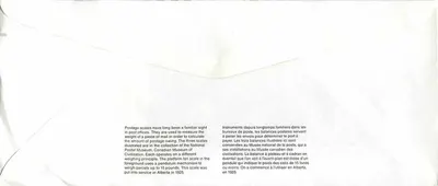 Balancin postal — Museu Canadense dos Correios — Editor: DATION — Verso