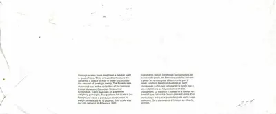 Wagi pocztowe — Muzeum Kanadyjskich Cywilizacji — Alberta — Rewers