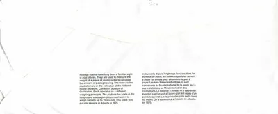 Wagi pocztowe — Muzeum Kanadyjskiej Cywilizacji — Kanada 39 — Rewers