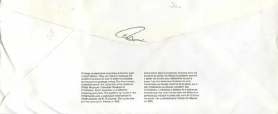 Bilance postali — Museo canadense delle civiltà — Canada 39 — Verso