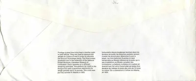 Bilance postali — Museo canadense delle poste — Editore non visibile — Verso