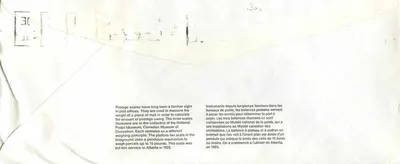 Bilance postali — Museo canadense della Civiltà — Canada — Verso