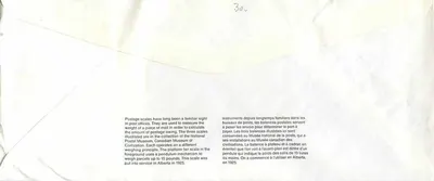 Bilance postali — Museo canadense delle civiltà — editore non visibile — Verso