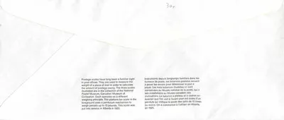 Bilance postali — Museo nazionale delle civiltà — Canada 39 — Verso