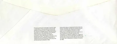 Balancinhas postais — Museu Canadense da Correios — editor: Canada Post — Verso