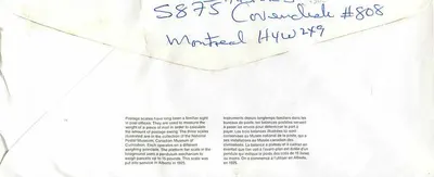 Bilance postali — Museo nazionale delle civiltà — Editore: Canada 39 — Verso